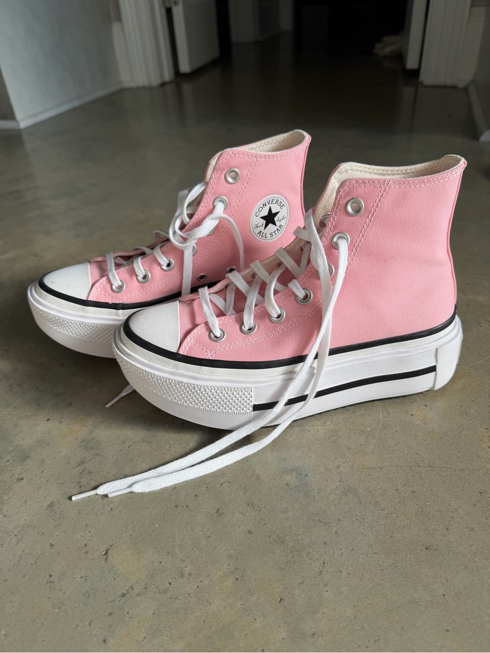 Converse Pink High-Top Platform All Star Sneakers